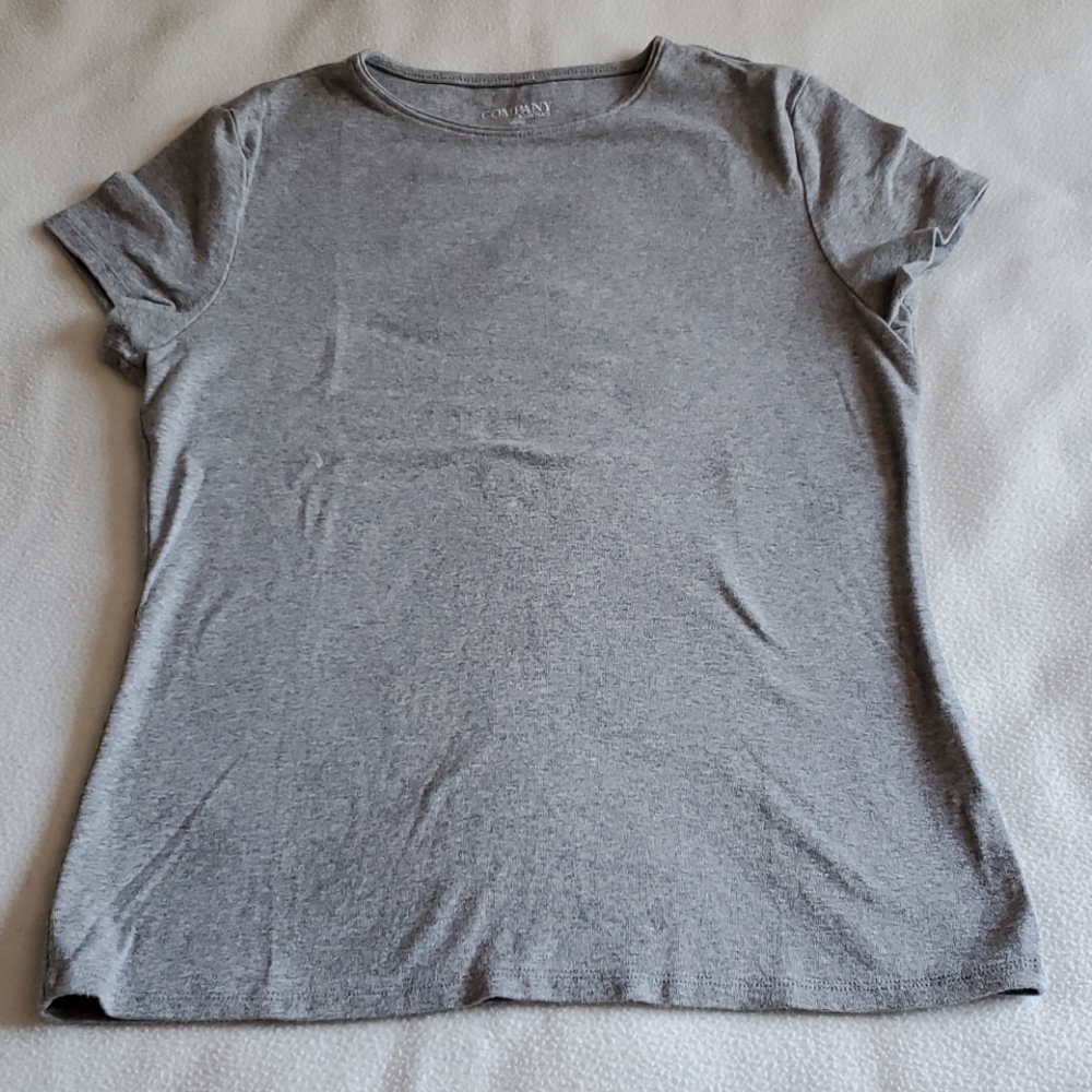 Ellen Tracy Heathered Gray T-shirt
